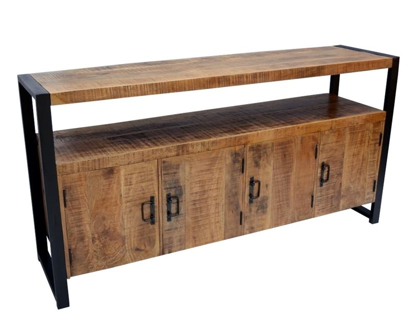 Industrial Sideboard - Metal and Wood Doors