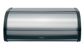 Roll Top Bread Bin - Matt Steel Fingerprint Proof