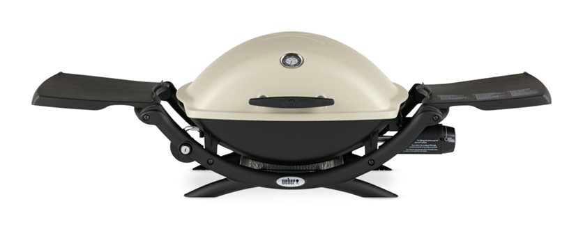 Quality titanium/black table gas grill