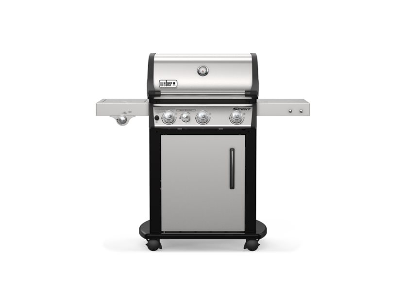 Quality black/stainless steel open cart 3 burner gas grill