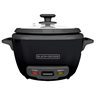 Black & Decker Rice Cooker, 14 Cups with Glass Lid and Steamer