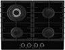 Built-In Gas Stove 4 Burners Black Glass