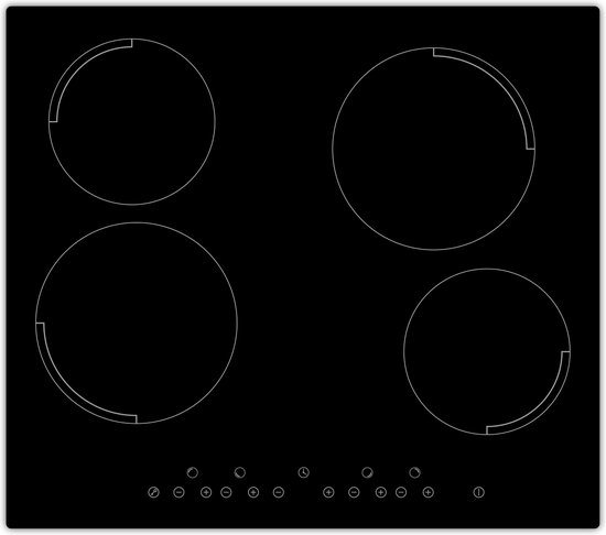 Built-In Ceramic Stove 4 Burners