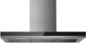Block Chimney Hood with Black Glass Panel 90CM.