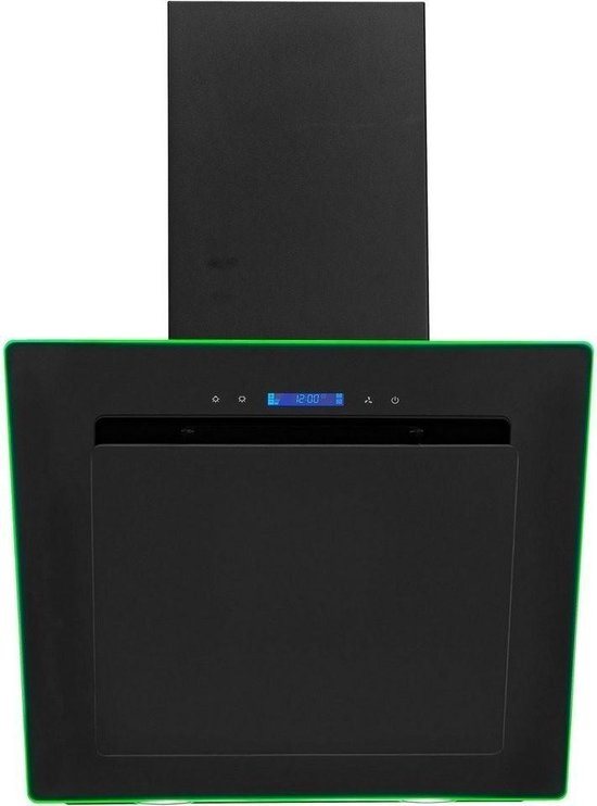 Angled Hood Black Steel 54CM