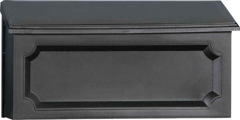 Blk Horzntl Poly Mailbox