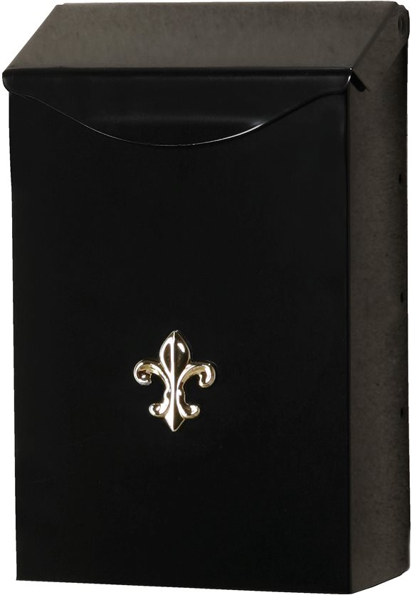 Blk Vert Wall Mailbox