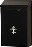 Blk Vert Wall Mailbox