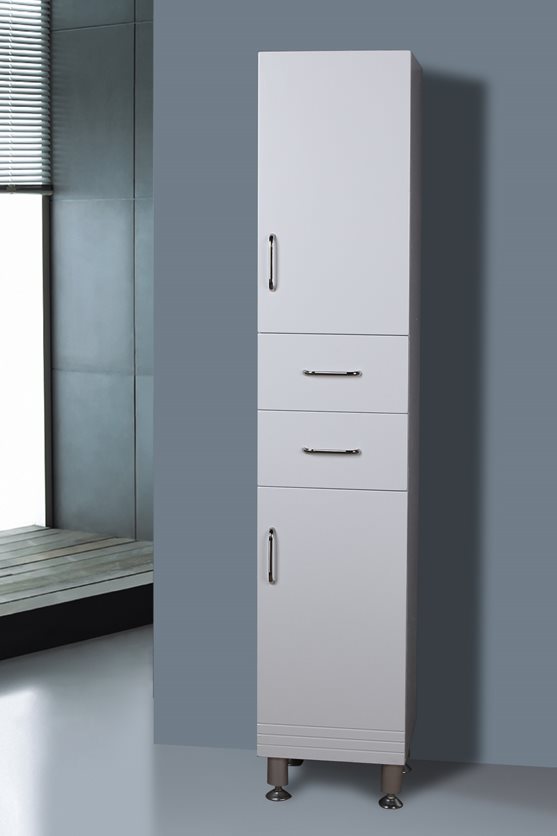 Kashi Tall Cabinet with Doors and Drawers